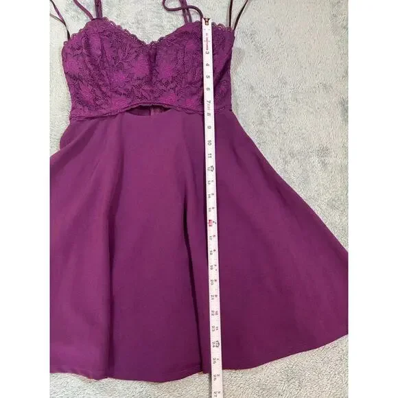 City Studio Purple Juniors Dress US 7 Made in China RN Number: 163221 - Picture 3 of 6